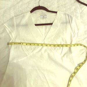 Linen and cotton side zip top.